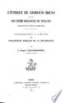 L'éthique de Giordano Bruno et le deuxième dialogue du Spaccio