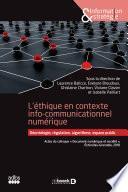 L'éthique en contexte info-communicationnel numérique