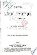 L' Etude statistique du Divorce