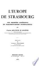 L'Europe de Strasbourg