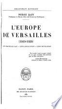 L'Europe de Versailles (1919-1939)