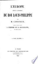 L'Europe depuis l'avénement du roi Louis-Philippe