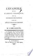 L'Évangile et le clergé françois sur la soumission des pasteurs dans les révolutions des empires. Ms. note