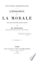 L'évolution de la morale