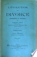 L'évolution du divorce (jurisprudence et sociologie)