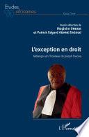 L'exception en droit