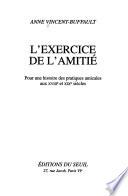L'exercice de l'amitié