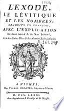 L'Exode, le Lévitique et les Nombres