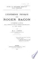 L'expérience physique chez Roger Bacon