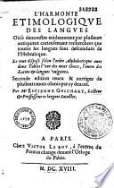 L'harmonie etimologique des langues