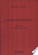 L'harmonie perdue