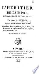 L'Héritier de Paimpol, opéra-comique en trois actes