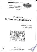 L'Histoire au temps de la Renaissance