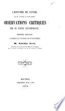 L'histoire de Savoie par M. Victor de Saint-Genis