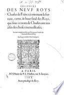 L' histoire des neuf roys Charles de France