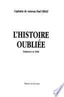L'histoire oubliée