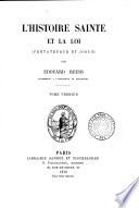 L'Histoire Sainte et la Loi