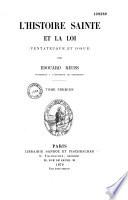 L'Histoire sainte et la loi