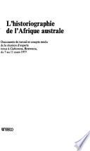 L'Historiographie de l'Afrique australe