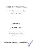 L'Homme de Néandertal: La subsistance