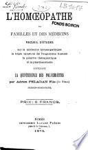 L'homoeopathe des familles et des médecins
