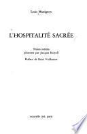 L'Hospitalité sacrée