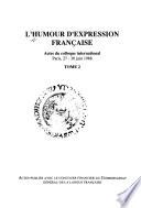 L'Humour d'expression française