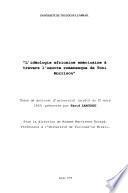 L'idéologie africaine américaine à travers l'oeuvre romanesque de Toni Morrison
