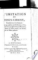 L'Imitation de Jesus-Christ, traduite en vers français