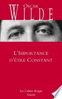 L'Importance d'être Constant