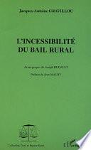 L'incessibilité du bail rural