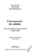 L'inconscient du yiddish