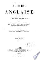 L'Inde anglaise avant et après l'insurrection de 1857