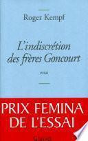 L'indiscrétion des frères Goncourt
