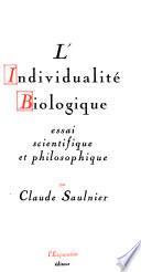 L'individualité biologique