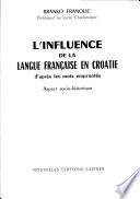 L'Influence de la langue francaise en croatie