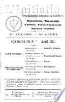 L'initiation ; hypnotisme, théosophie, kabbale, science occulte, franc-maçonnerie