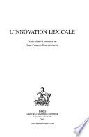 L'innovation lexicale