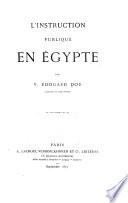 L'instruction publique en Egypte