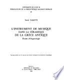 L'instrument de musique dans la céramique de la Grèce antique