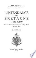L'Intendance de Bretagne (1689-1790)