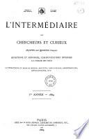 L'Intermédiaire des chercheurs & curieux