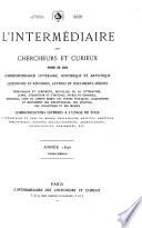 L'Intermédiaire des chercheurs & curieux