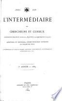 L'Intermédiaire des chercheurs et curieux
