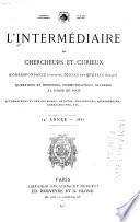 L'intermédiaire des chercheurs et curieux