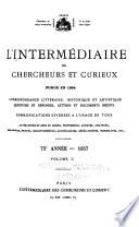 L'intermédiaire des chercheurs et curieux