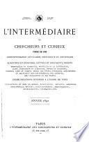L'Intermédiaire des chercheurs et curieux