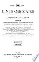 L'Intermédiaire des chercheurs et curieux