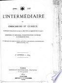 L'intermédiaire des chercheurs et curieux