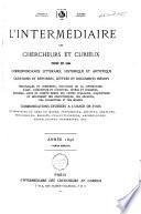 L'intermédiaire des chercheurs et curieux